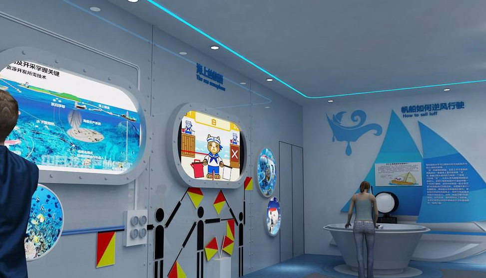 海洋展館設(shè)計(jì)多媒體與圖文展項(xiàng)，傳播海洋知識(shí)